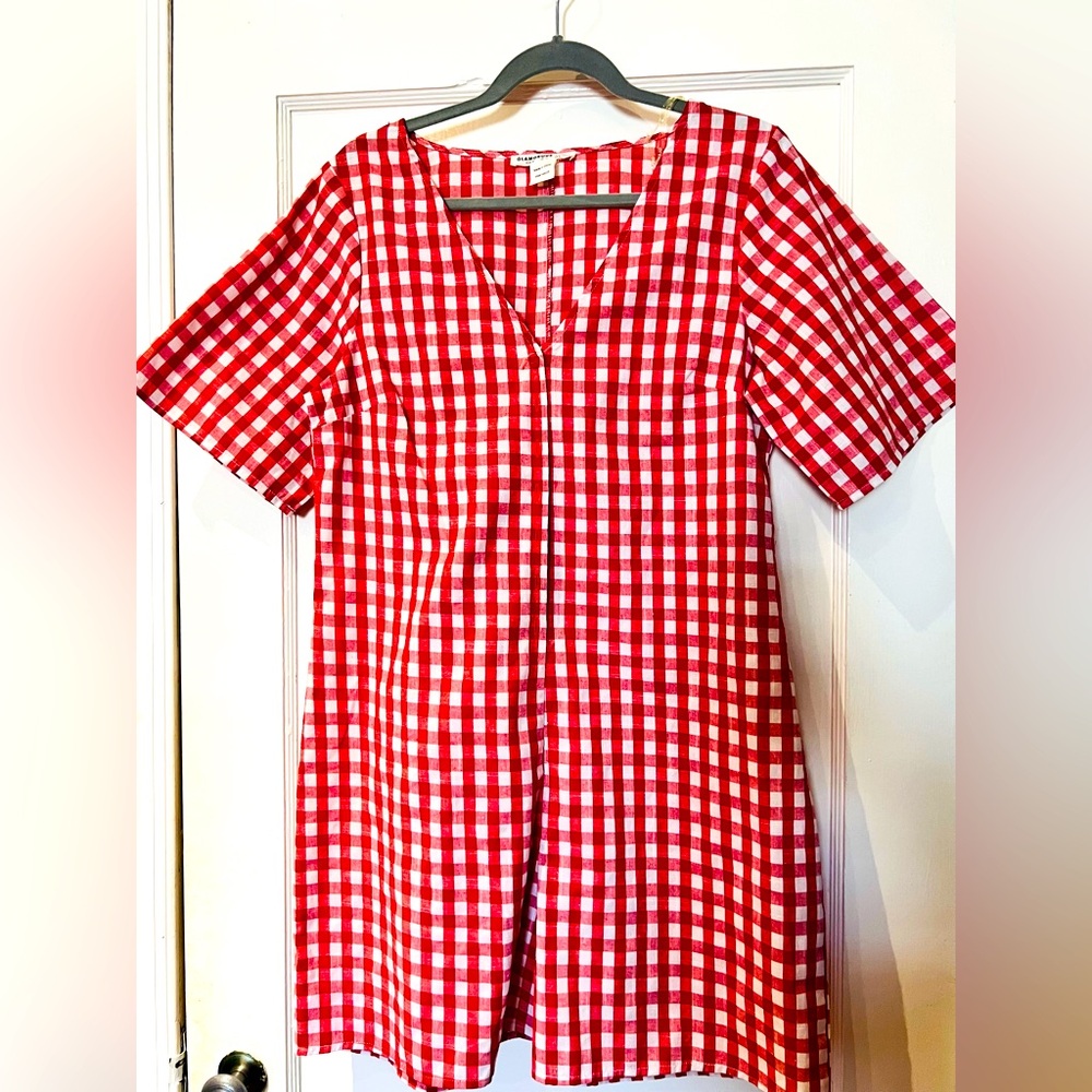 GLAMOROUS Gingham romper in red